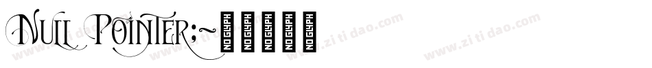 Null Pointer;字体转换